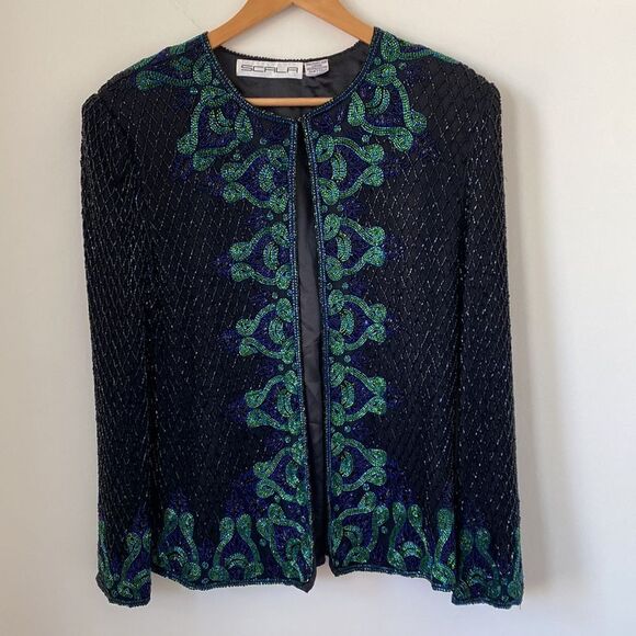 Vintage Silk Beaded Open Top - Picture 9 of 17